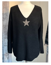 Load image into Gallery viewer, Sparkle Star - black
