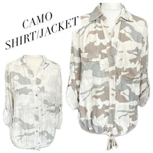 Load image into Gallery viewer, Camo shirt - stone
