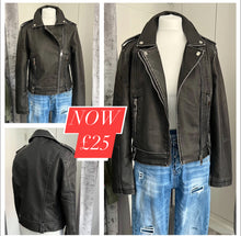 Load image into Gallery viewer, Leatherette black jacket
