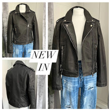 Load image into Gallery viewer, Leatherette black jacket
